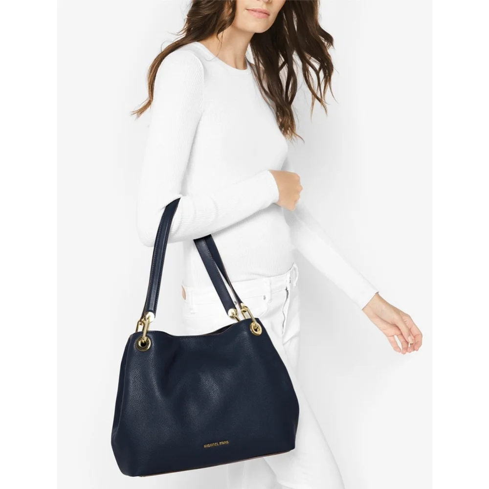 MICHAEL MICHAEL KORS | Kensington Navy Leather Tote Bag